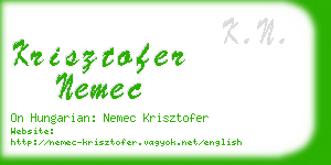 krisztofer nemec business card